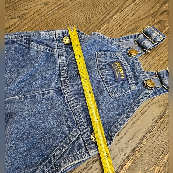Vintage OshKosh B’Gosh Vestbak Unisex Denim Blue Jean Overalls 12 M - Picture 4 of 8